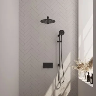 BRAUER Black Edition SET 68 inbouw regendoucheset mat zwart