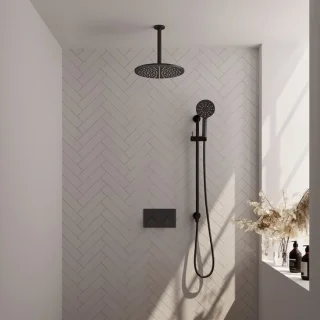 BRAUER Black Edition SET 72 inbouw regendoucheset mat zwart