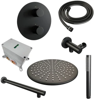 Brauer Black Edition Thermostatische Inbouw Regendoucheset