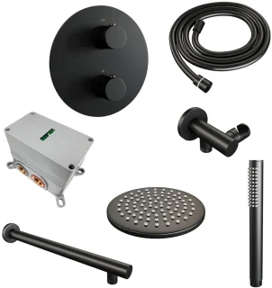 Brauer Black Edition Thermostatische Inbouw Regendoucheset