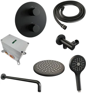 Brauer Black Edition Thermostatische Inbouw Regendoucheset