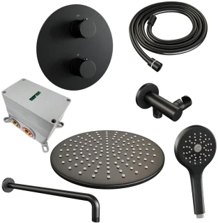 Brauer Black Edition Thermostatische Regendoucheset Inbouw
