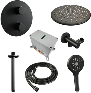 Brauer Black Edition Thermostatische Regendoucheset Inbouw