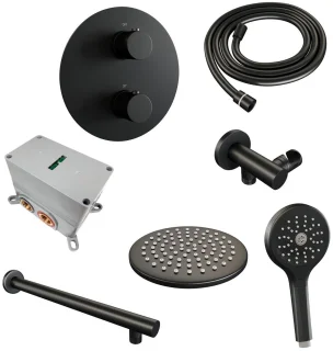 Brauer Black Edition Thermostatische Regendoucheset Inbouw