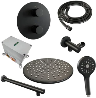Brauer Black Edition Thermostatische Regendoucheset Inbouw