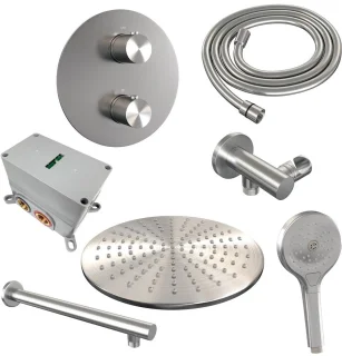 Brauer Brushed Carving Inbouw Regendoucheset
