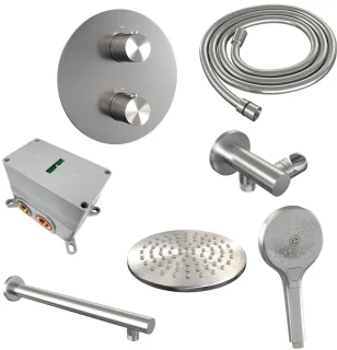 Brauer Brushed Carving Inbouw Regendoucheset