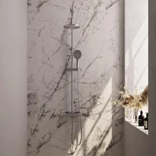 Brauer Brushed Carving Opbouw Thermostatische Regendoucheset