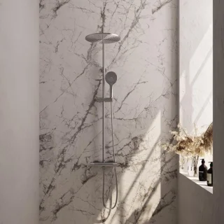 Brauer Brushed Carving Opbouw Thermostatische Regendoucheset
