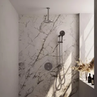 Brauer Brushed Carving Thermostatische Regendoucheset Inbouw