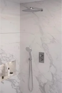 Brauer Brushed Edition Regendouche 30cm Thermostaat Inbouw Geborsteld Nikkel