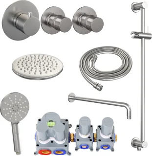 BRAUER Brushed Edition regendouche set 21 met muurarm en handdouche
