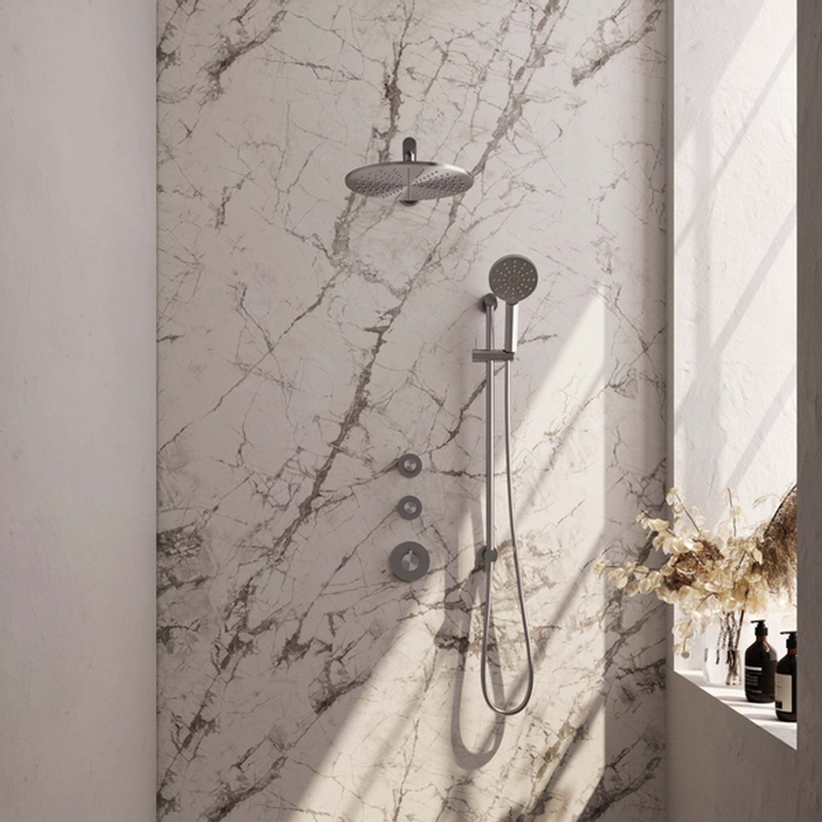 Wat vinden we goed aan de Brauer Brushed Edition regendoucheset inbouw 30cm PVD geborsteld RVS