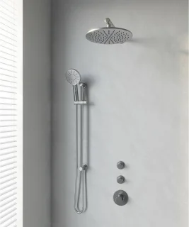 Brauer Brushed Edition regendoucheset inbouw 30cm PVD geborsteld RVS