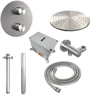 Brauer Brushed Edition Thermostatische Inbouw Regendoucheset