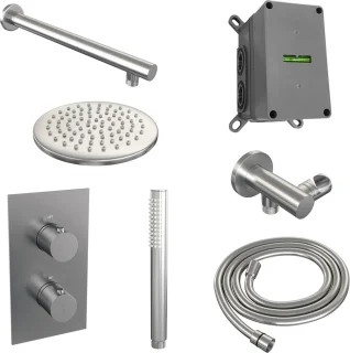BRAUER Brushed Edition thermostatische inbouw regendoucheset 3-weg SET 25