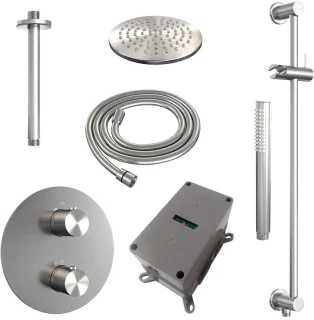Brauer Brushed Edition Thermostatische Inbouw Regendoucheset