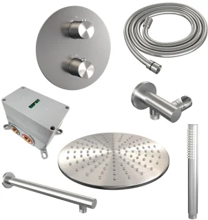 Brauer Brushed Edition Thermostatische Inbouw Regendoucheset