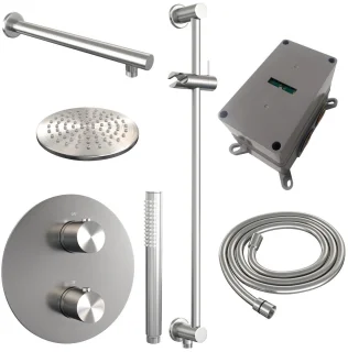 Brauer Brushed Edition Thermostatische Inbouw Regendoucheset