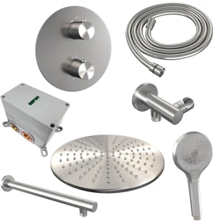 Brauer Brushed Edition Thermostatische Inbouw Regendoucheset