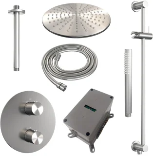 Brauer Brushed Edition Thermostatische Inbouw Regendoucheset