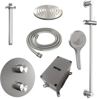 Brauer Brushed Edition Thermostatische Inbouw Regendoucheset