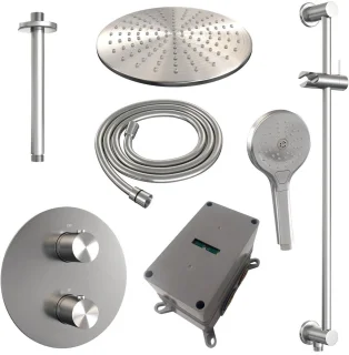 Brauer Brushed Edition Thermostatische Inbouw Regendoucheset