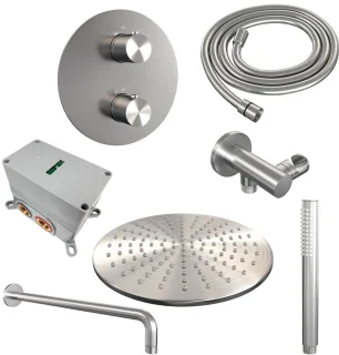 Brauer Brushed Edition Thermostatische Regendoucheset Inbouw