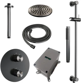 Brauer Carving Inbouw Regendoucheset Gunmetal