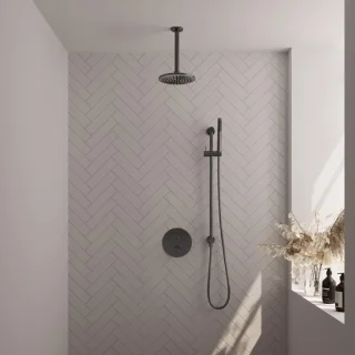 Brauer Carving Inbouw Regendoucheset Gunmetal