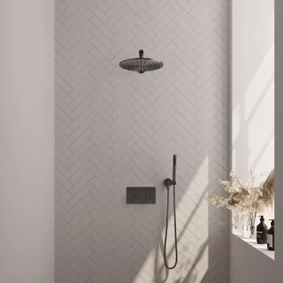 Brauer Carving Inbouw Regendoucheset Gunmetal