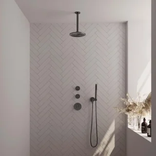Brauer Carving Inbouw Regendoucheset Gunmetal