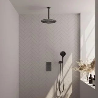 Brauer Carving Inbouw Regendoucheset Gunmetal