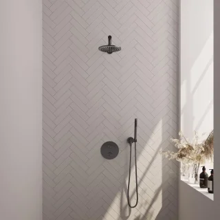 Brauer Carving Inbouw Regendoucheset Gunmetal