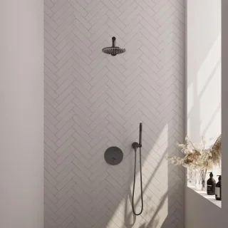 Brauer Carving Inbouw Regendoucheset Gunmetal