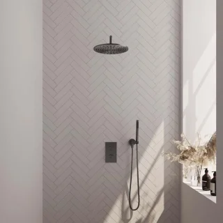 Brauer Carving Inbouw Regendoucheset Gunmetal