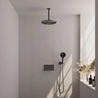 Brauer Carving Inbouw Regendoucheset Gunmetal