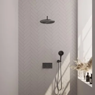 Brauer Carving Inbouw Regendoucheset Gunmetal