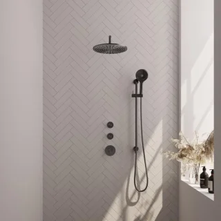 Brauer Carving Inbouw Regendoucheset Gunmetal