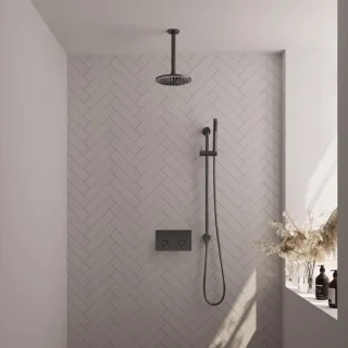 Brauer Carving Inbouw Regendoucheset Gunmetal