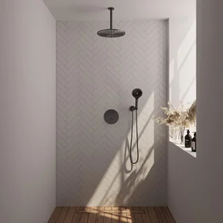 Brauer Carving Inbouw Regendoucheset Gunmetal