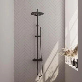 Brauer Carving Opbouw Regendoucheset Mat Zwart