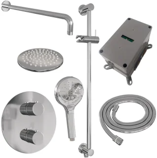 Brauer Carving Thermostatische Inbouw Regendoucheset Chroom