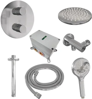 Brauer Carving Thermostatische Inbouw Regendoucheset Chroom