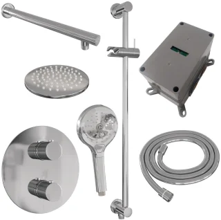 Brauer Carving Thermostatische Inbouw Regendoucheset Chroom
