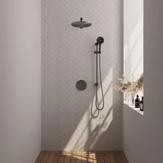 Brauer Carving Thermostatische Inbouw Regendoucheset Gunmetal