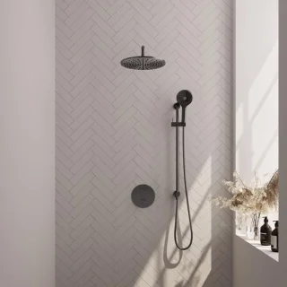 Brauer Carving Thermostatische Inbouw Regendoucheset Gunmetal