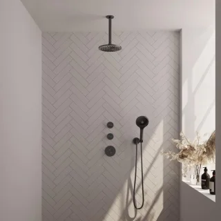 Brauer Carving Thermostatische Inbouw Regendoucheset Gunmetal
