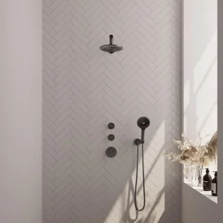 Brauer Carving Thermostatische Inbouw Regendoucheset Gunmetal