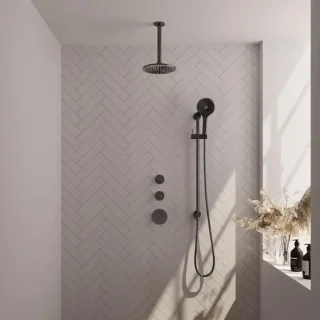 Brauer Carving Thermostatische Inbouw Regendoucheset - Gunmetal
